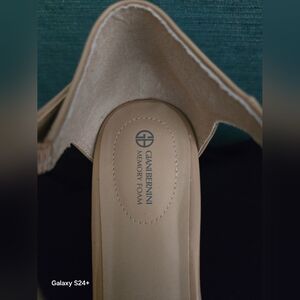 Giani Bernini Women's Beige Mules with Memory Foam